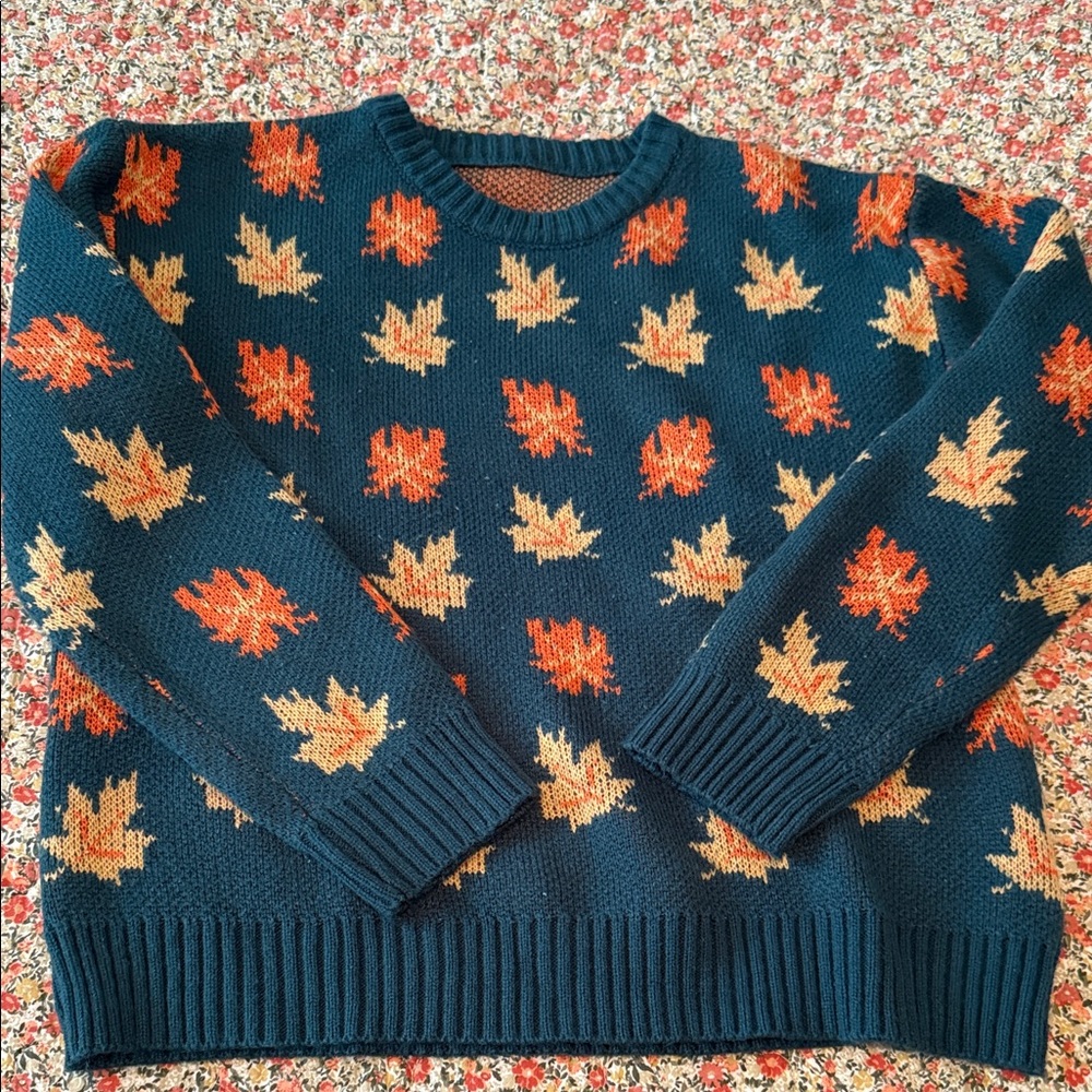 Autumnal Fall Leaf Sweater